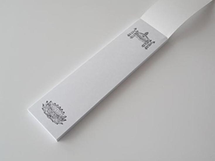 Set of 10 small Buddhist name cards for funeral homes and temples, length 25.8cm x width 6.7cm