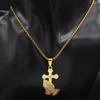 Fashion Pop Lucky Prayer Pendant with Two Hands Personality Cross Necklace Simple Family Friends Holiday Gift Accessories