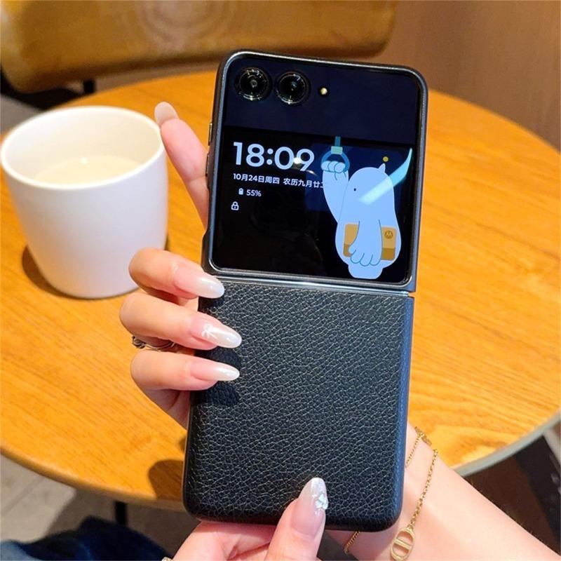 Case For Motorola Razr 70 60 50 Moto Razr 2026 2025 2024 Case Fashion PU Leather Silicone Phone Back Cover Shockproof Bumper