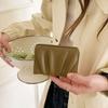 Foldable Two Fold Wallet Pleated Handheld Purse Fashion Women Card Holder Gifts