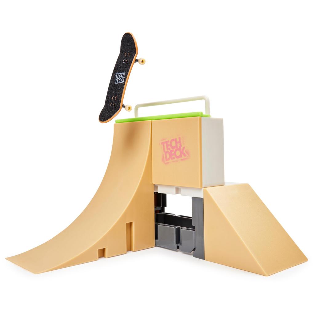 Tech Deck, Competition Wall X-Connect Park Creator, Настраиваемый сборный набор рамп с эксклюзивным фингербордом, детские игрушки для мальчиков и девочек от 6 лет.