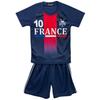 Kids' Football Jersey and Shorts Set - France Inspired - Navy Blue - - Blue