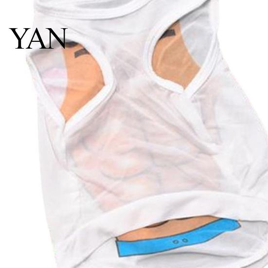 Summer Pet Vest Bikini Pattern Casual Polyester Sexy Puggy Chest Muscle T-shirt for Stylish