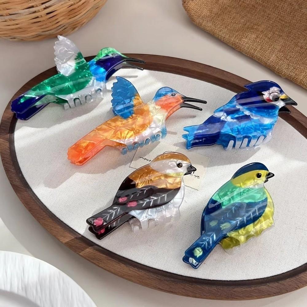 Colorful Design Hair Claw Clip Sweet Korean Style Bird Hairpin Hair Accessories Travel Accessory