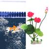 Aquarium Artificial Lotus Plants Fish Tank Decorations Water Grass Ornaments Realistic Aquatic Flowers Easy To Clean Durable Eco-Friendly
