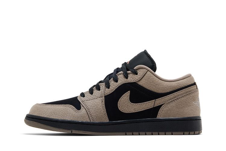 Men's Sneakers Nike Jordan 1 Low SE Olive Grey Black/Light Wild Mango/Olive Grey