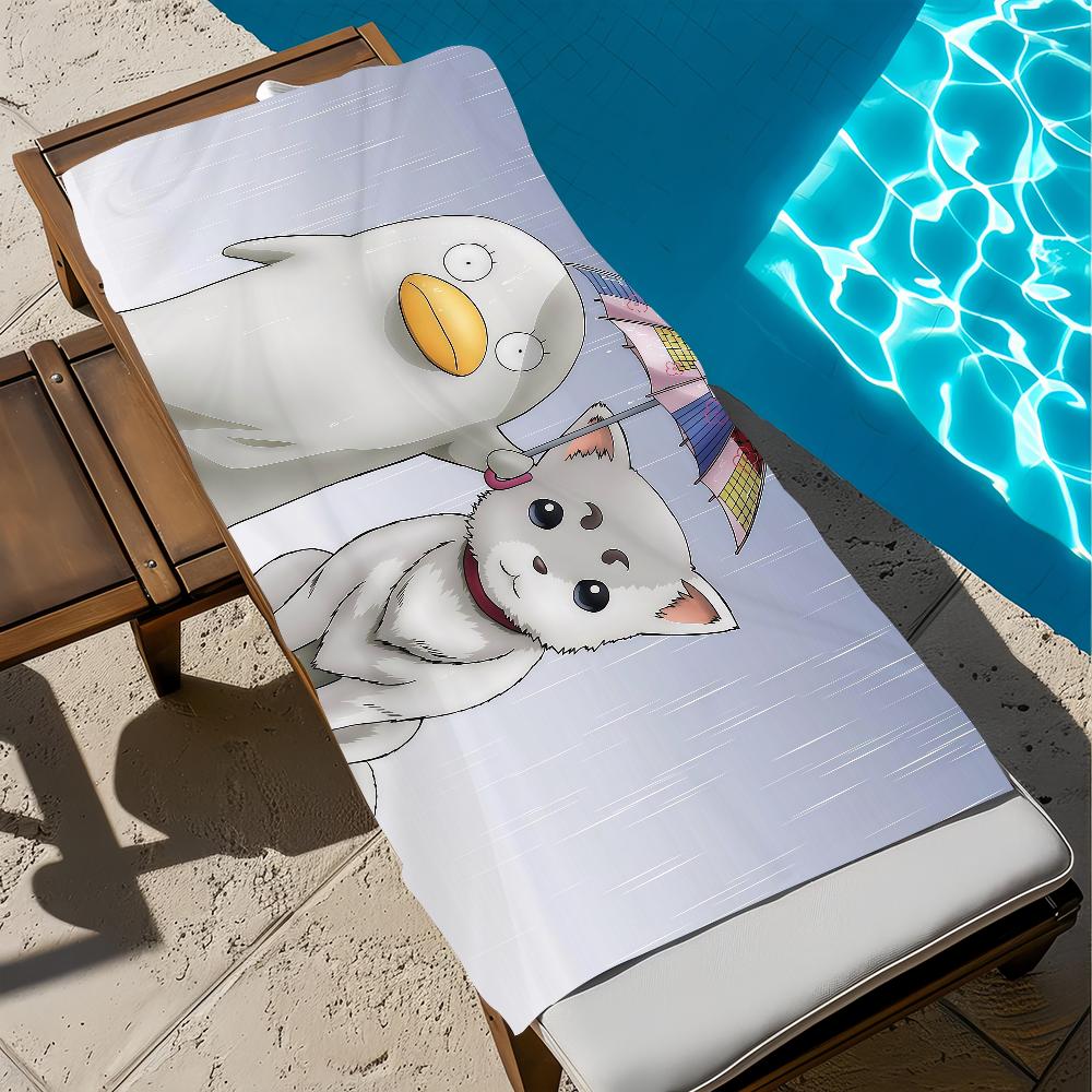 G-gintama-a anime face Towel Large Quick-Drying Microfiber soft Beach Towel for Travel Fitness Sauna Bathing Camping