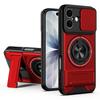 Чехол для iPhone 17 с кольцом-держателем, совместимый с MagSafe, складной подставкой, чехол из ТПУ и ПК для телефона со шторкой для камеры