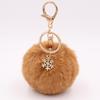 Bag Charm Pompom Pendant Fluffy Plush Ball Keyring Fashion Fur Ball Key Chain  Women Girls