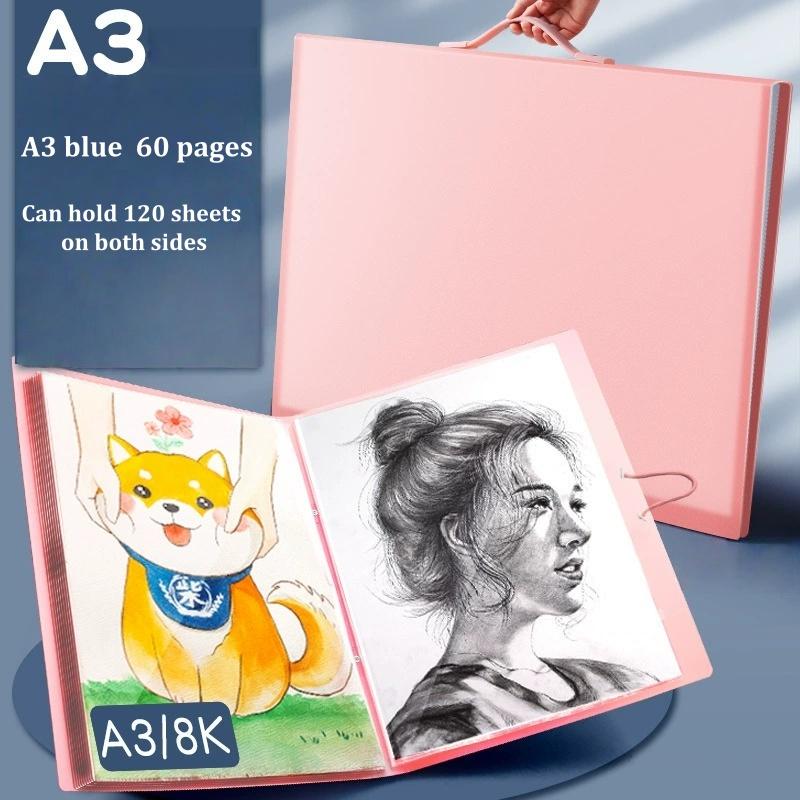 Папка-хранитель для брошюр формата А3. Папка для рисунков, Книга для коллекции сертификатов, Коллекция живописных и художественных работ, Сумка для хранения