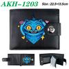 K-Pop Demon Hunters Wallet Black Soft Leather Snap Closure with Zipper Coin Pocket 1pcs