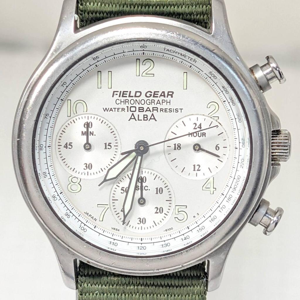 Б/у Seiko ALBA FIELD GEAR, батарея и ремешок заменены, рабочее состояние S-20