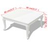 Coffee Table 80 x 80 x 42 cm High Gloss White