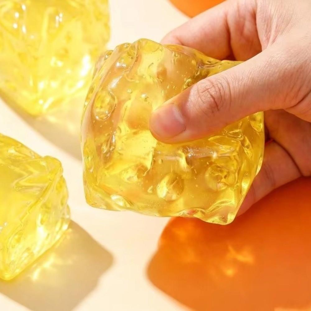 Transparent Cheese Squeezed Cube Slow Rebound Non Rebound Fidget Toy Adults/Kids Gifts