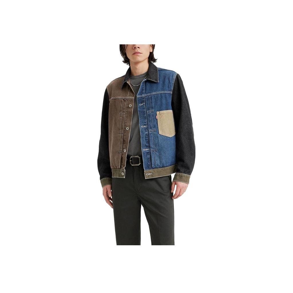 Мужская джинсовая куртка Levis Color Block с длинным рукавом Куртки Многоцветный A3174-0012