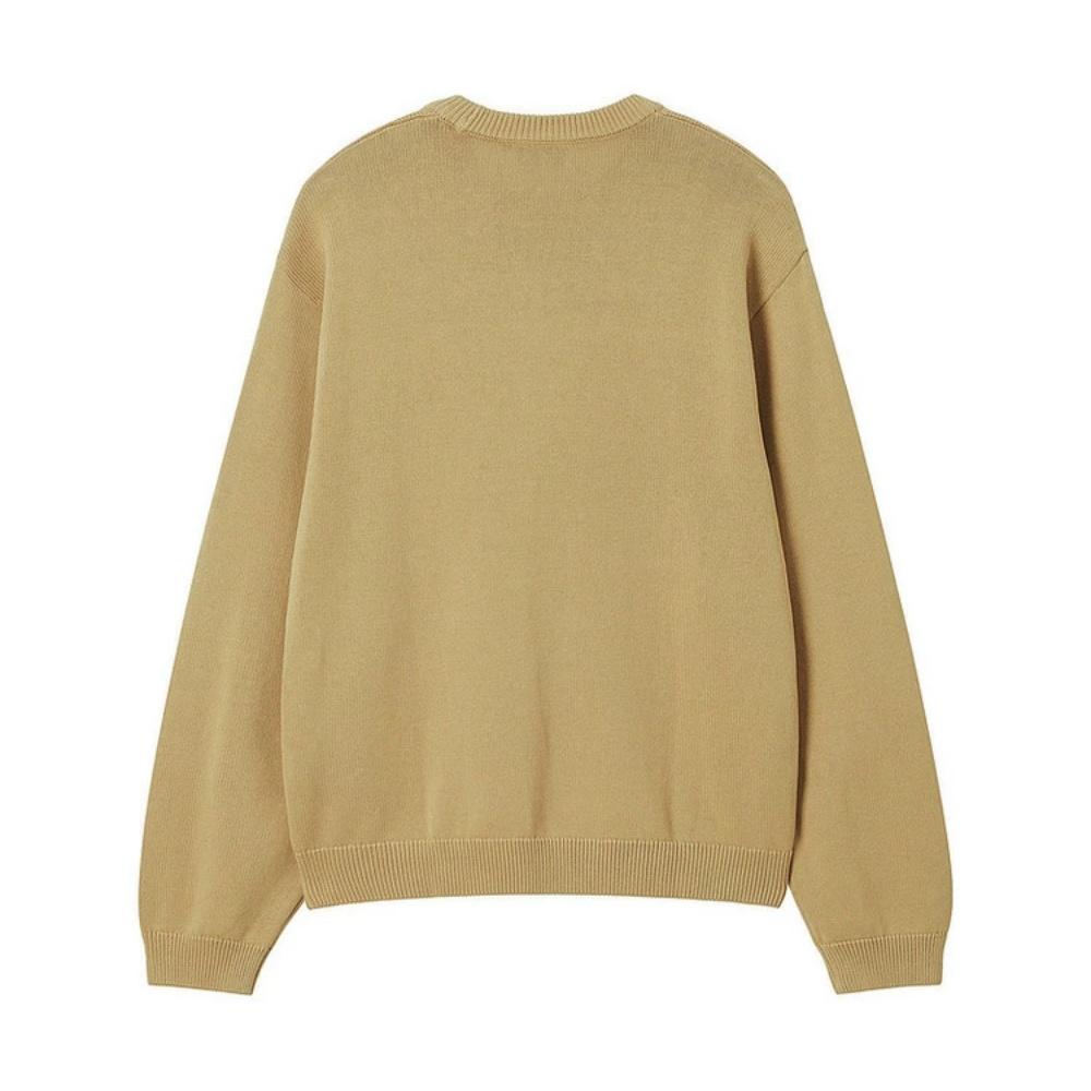 Carhartt WIP Классический свитшот с вышивкой логотипа C, потертый, с круглым вырезом, мужской свитер CHXKNI036819R