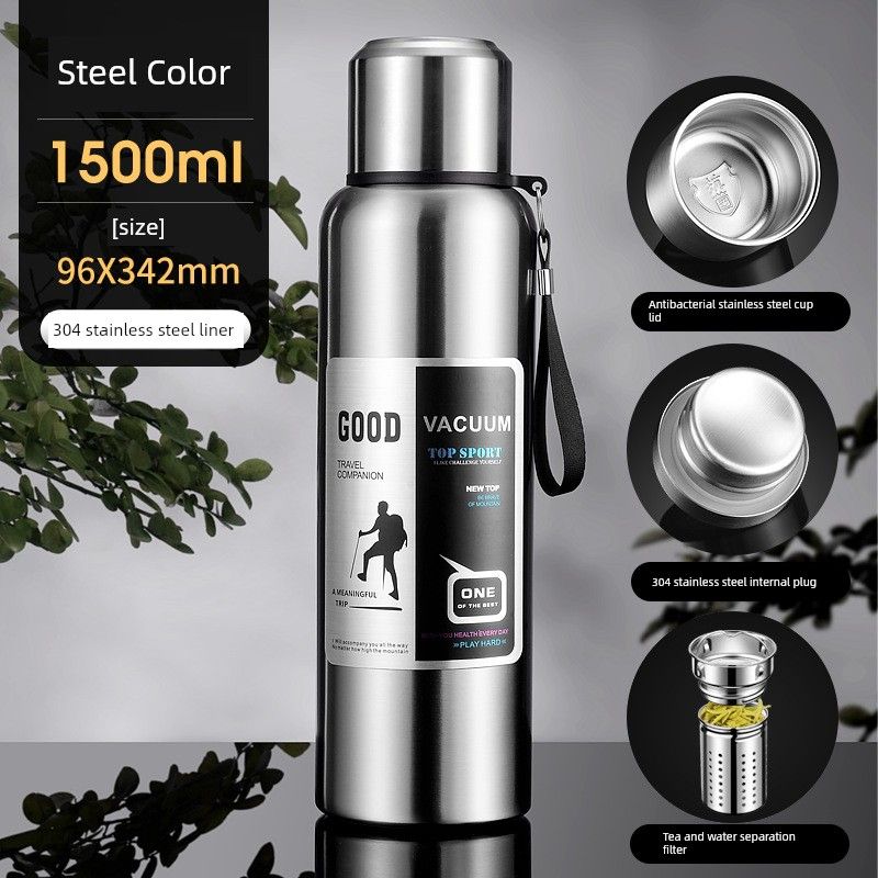 Japan Imported Mujie Large Capacity Vacuum Cup Men 316 Stainless Steel Tea Cup Kettle Car Tea Cup