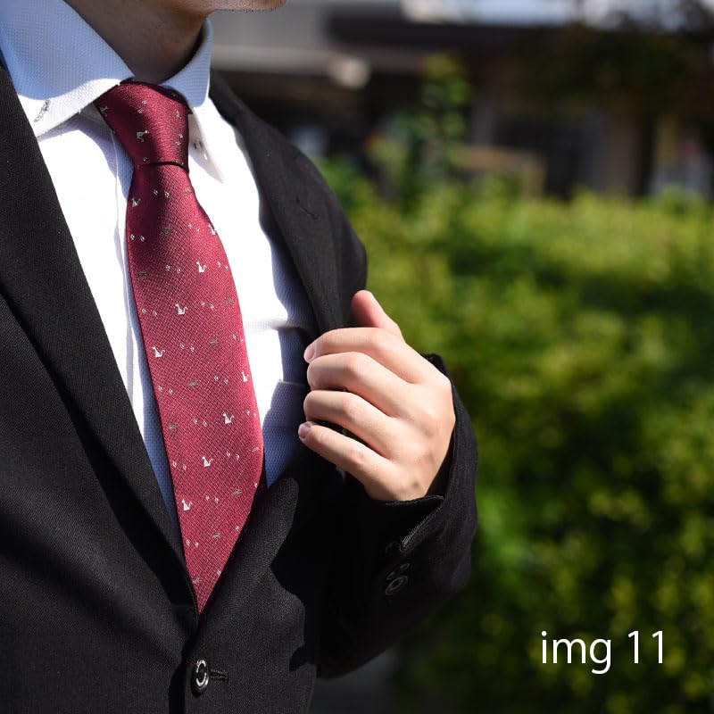 [0-STYLE.cravat] Набор галстука и зажима для галстука в подарочной коробке - шелковый галстук, анималистический принт (Кошка) - Идеальный подарок на повышение по службе, день рождения, Рождество.