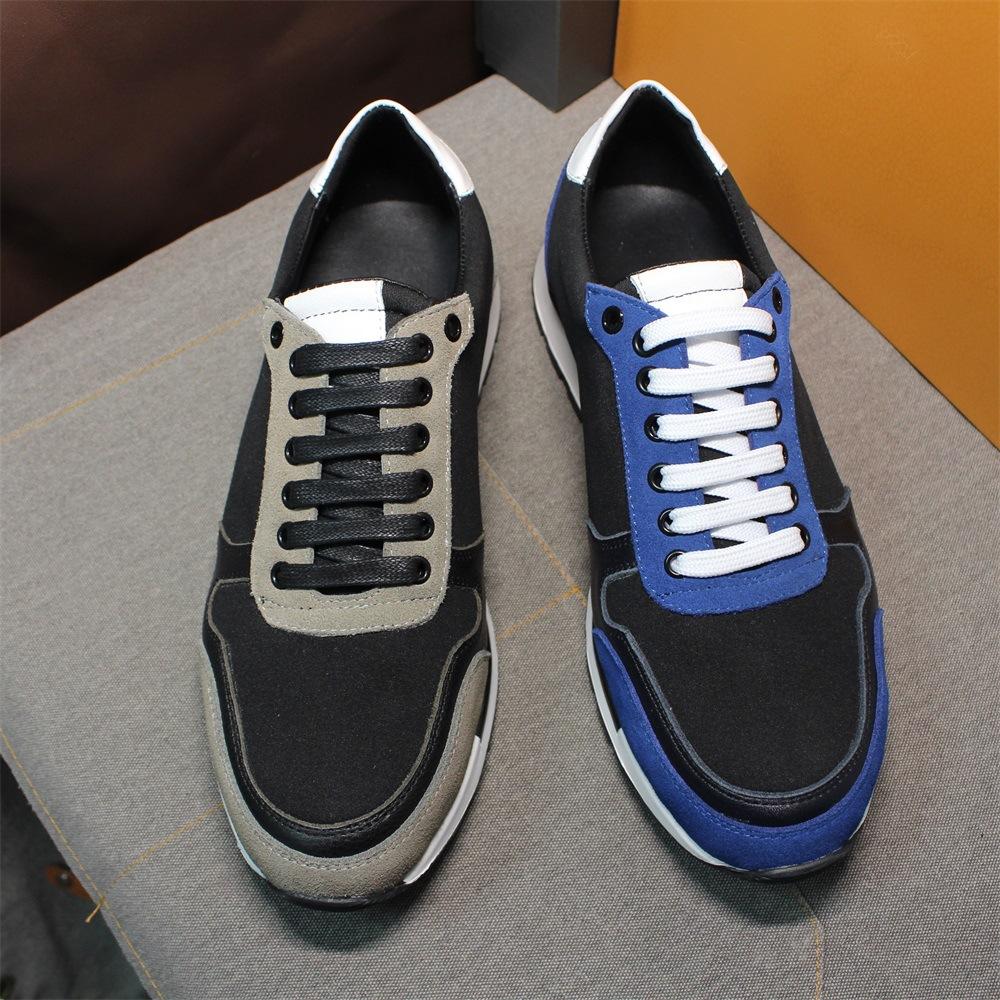 Luxury Casual Shoes Trendy Men'S Leather Fashion Color Matching Cow Suede Men'S Leather Shoes Youth Lace-Up Trend Men'S Shoes