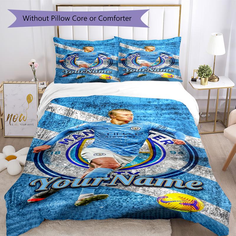 Haaland 86 Customize your name Bedding Set Breathable Duvet Cover with Pillowcases Home Decoration Birthday Gift