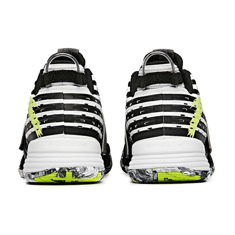 Anta Кроссовки баскетбольные Sweep 1 прочные дышащие средней высоты мужские черные белые 112031108-3