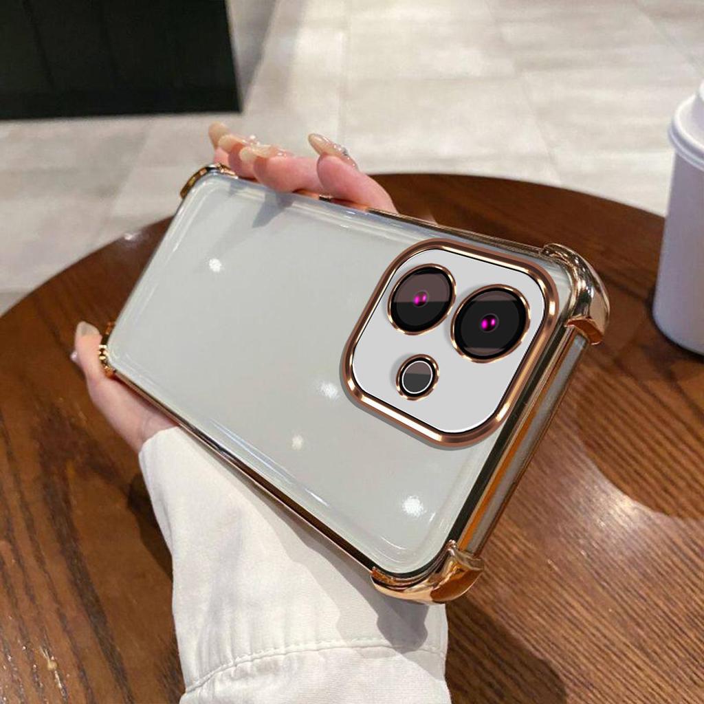 Case for OPPO A5 Pro 4G/5G Electroplated Color Border Clear Phone Casing Cover