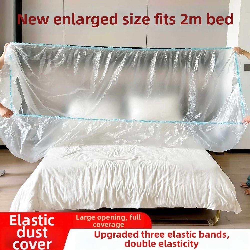 3Pcs Transparent Disposable Bed Dust Cover Waterproof Appliances Masking Film Wall Painting