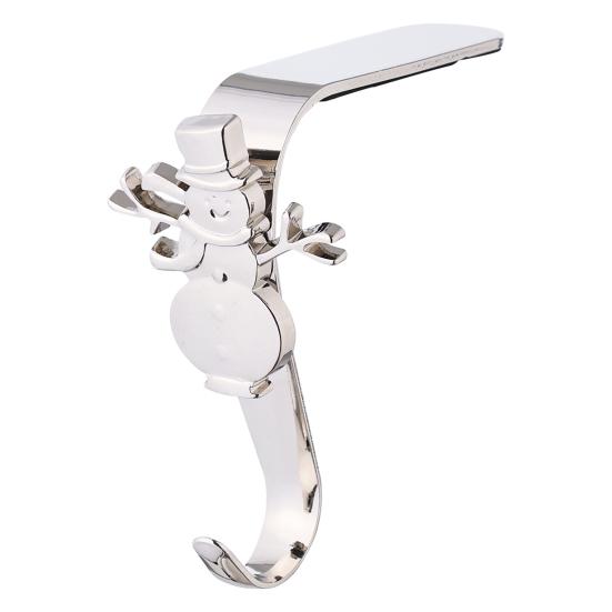 Металлический крючок для рождественского чулка, держатель для чулка на камин, снежинка, олень, дерево, Санта, крючок для каминной полки для подвешивания праздничных украшений, гирлянд