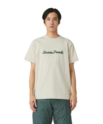 Футболка Snow Peak Typography Short и размера S TS-25AU003, Рукав, Мужская Женская, СЛОНОВАЯ КОСТЬ,