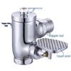 Lindong Copper Foot Pedal Corner Squat Toilet Flush Valve