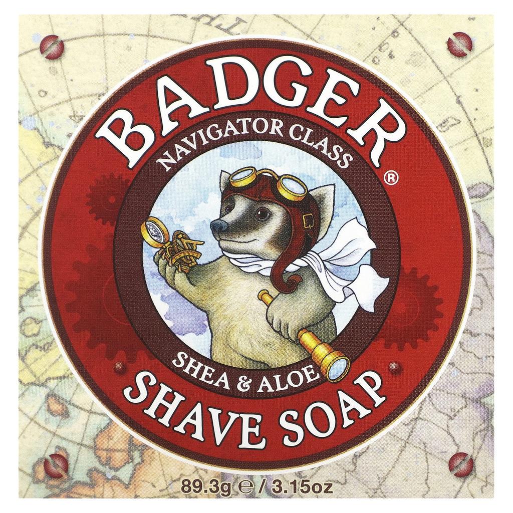 Badger, мыло для бритья, морской класс, мужское средство по уходу, 3,15 унции (89,3 г)