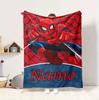 Custom Name Spider-Man Adventures Flannel Blanket Throw Blanket Soft Warm Sofa Bed Decor Unique Gift