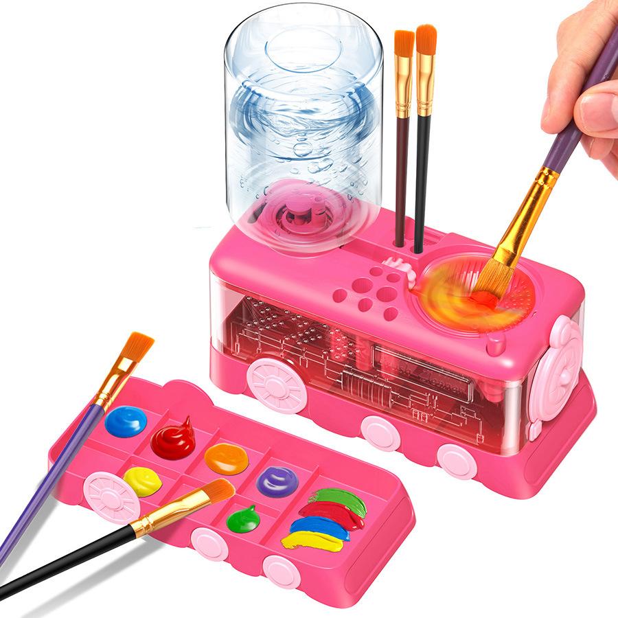 Paintbrush Cleaner; Automatic Water Changing Paintbrush Cleaner; Watercolor Painting Cleaner Nail Artist Art Student Oil Paint Cleaning Tool