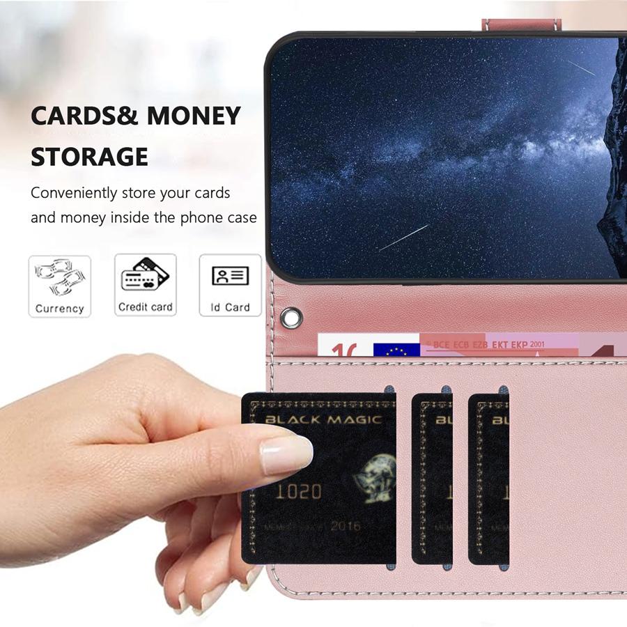 Чехол-кошелек с многофункциональными отделениями для карт и карманом для наличных для iPhone, Samsung, Google, Xiaomi, чехол-подставка из искусственной кожи с откидной крышкой