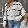 2026 Autumn/Winter Sweet Heart Jacquard Loose Sweater