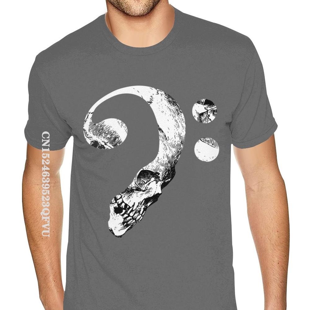 Басовый ключ череп ноты хлопок плюс размер для мужчин цветной индивидуальный большой размер аниме футболка мужские футболки английский стиль
