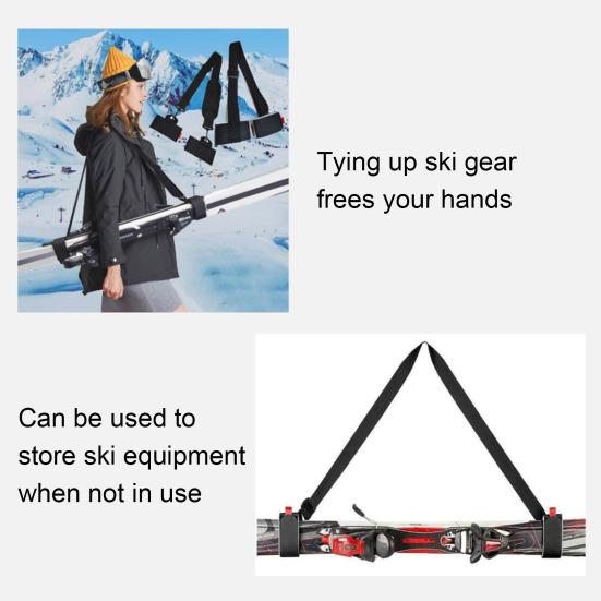 Плечевой ремень для крепления лыж, регулируемый прочный плечевой ремень для сноуборда, переносной ремень для крепления лыжных палок, аксессуары для сноуборда