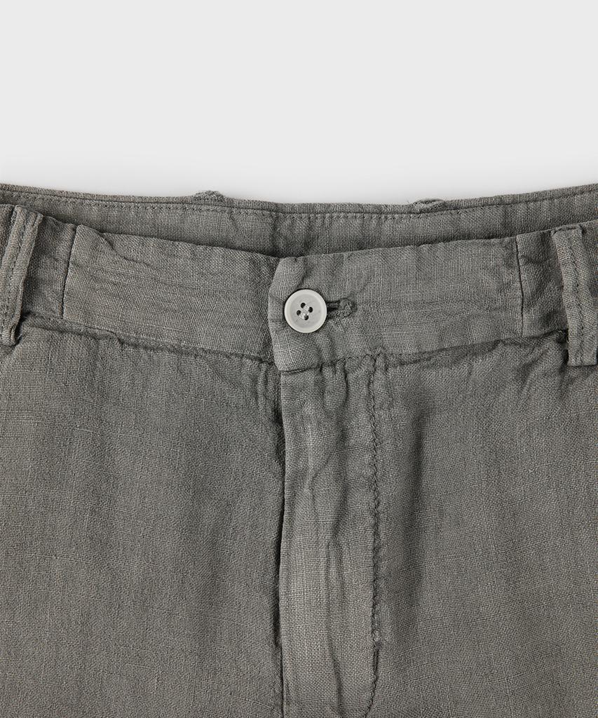 PANICALE Grey Unisex Linen Bermuda Shorts
