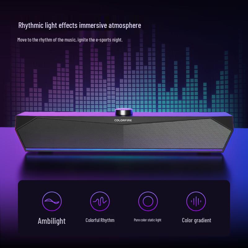 COLORFIRE CF100 Bluetooth RGB Gaming Speakers CN plug (adapter included)