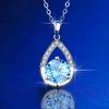 Moissanite Angel's Tears Pendant Simple Small Necklace Zircon Jewelry