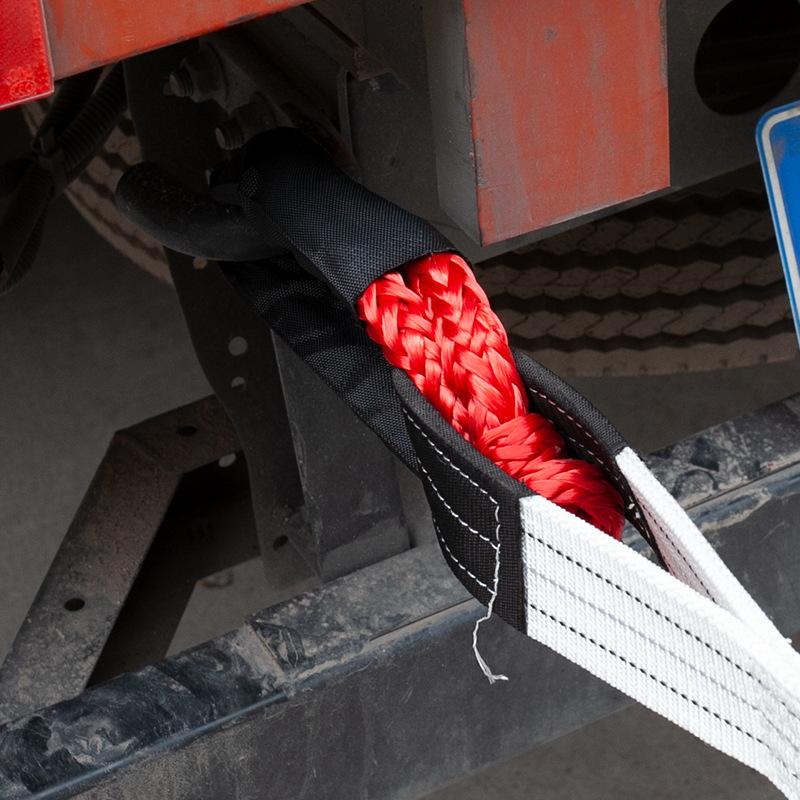 Мягкая скоба Синтетический трос Сверхпрочная Внедорожная буксировочная скоба Строп с защитной оплеткой для Джипа Грузовика Внедорожника