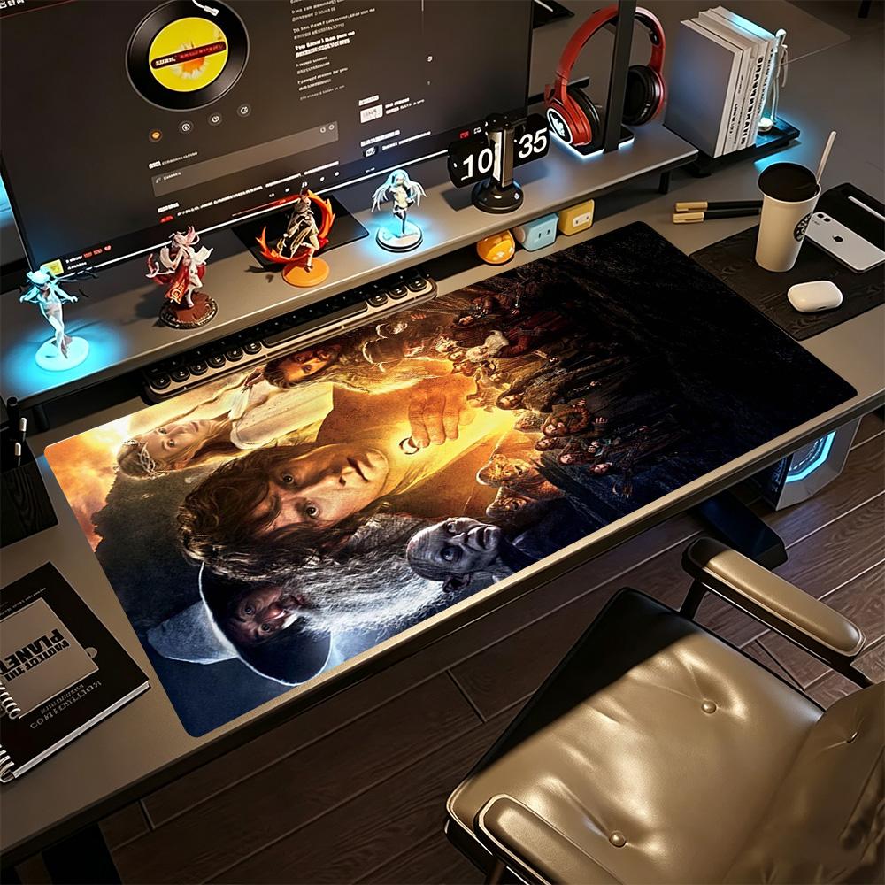 Lord Rings Gaming Mouse Pad Keyboard Pad Study Desk Mat Non-Slip Rubber Base Computer Decor Item Office Use