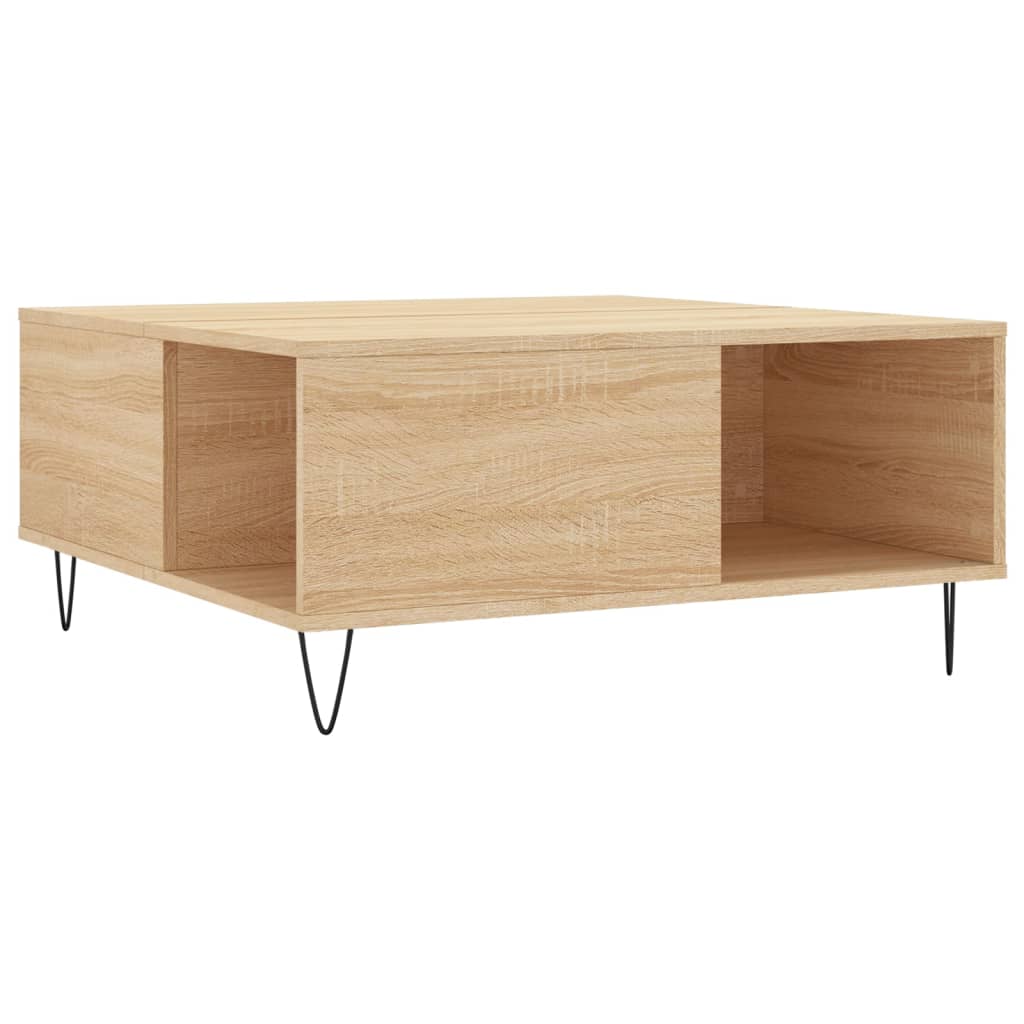 Coffee Table Sonoma Oak 80x80x36.5 cm Particleboard