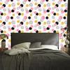 Black, pink and yellow dots wallpaper for living room and bedroom 50x1000