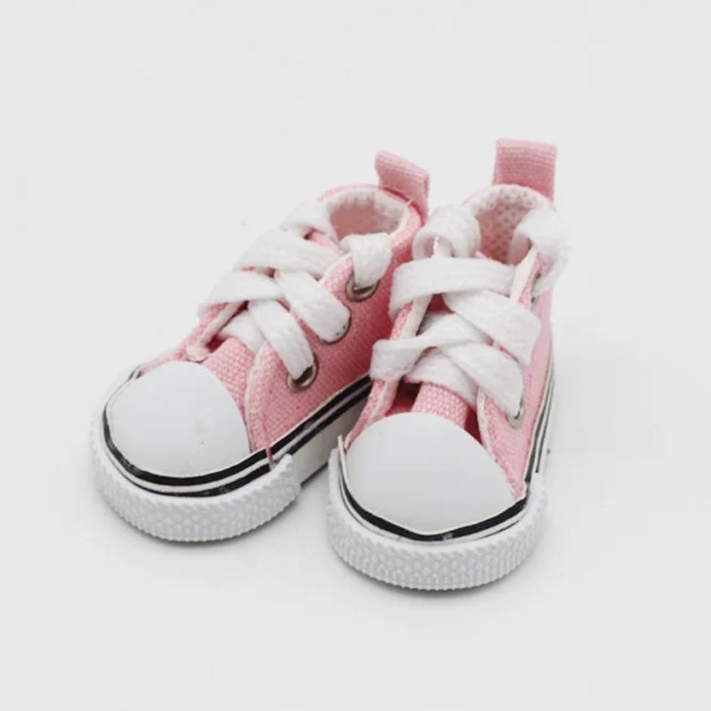 Одежда для куклы BJD Аксессуар 5 см Мини Холщовые Туфли на Шнурках для Куклы для Игры в Кукольный Домик Нарядный Аксессуар 1 Пара