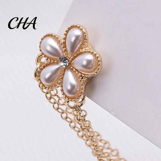 Damage Free Magnetic Clasp Clothing Clips, Butterfly Flower Four-Leaf Clover Shirt Clips for Women, Four Leaf Pin Clothes Button Pins Sleeves, T-Shirt