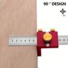 Woodworking Scribe Steel Ruler Scribing Positioning Block Woodworking T-Type Scribing Ruler Stops Tools