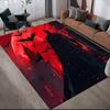 Red & Black Batman Anti-Slip Floor Mat, Rectangular Carpet for Living Room & Sofa Area