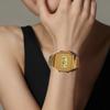 Casio Серия VINTAGE-A168 водонепроницаемость 100 метров кварцевый механизм стальной ремешок японские и корейские часы женские часы желтый циферблат A168WG-9BWEF