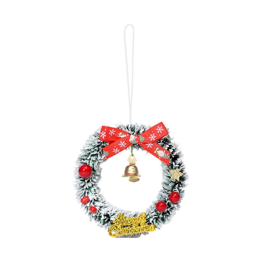 Рождественский венок, Круг из зеленой лозы, Украшение, Маленький рождественский венок, Венок со снежинками